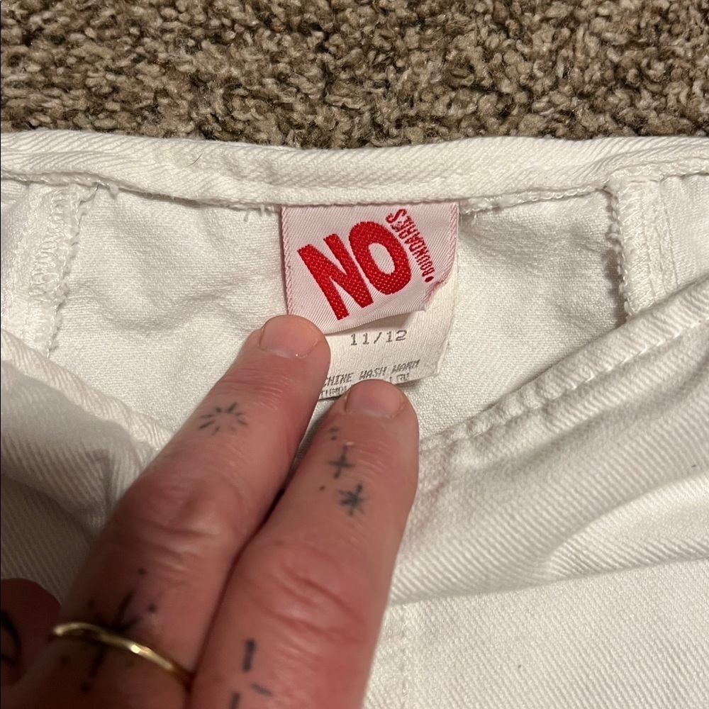 Vintage No Boundaries white jean skirt - Picture 3 of 6